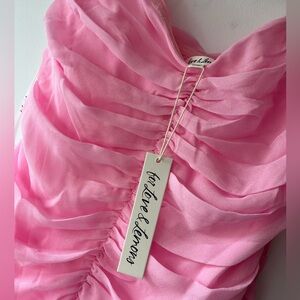 Love and Lemons Dress Pink Ruffle